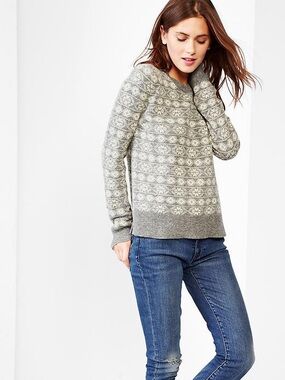 Gap Fair Isle Lambswool Blend Sweater